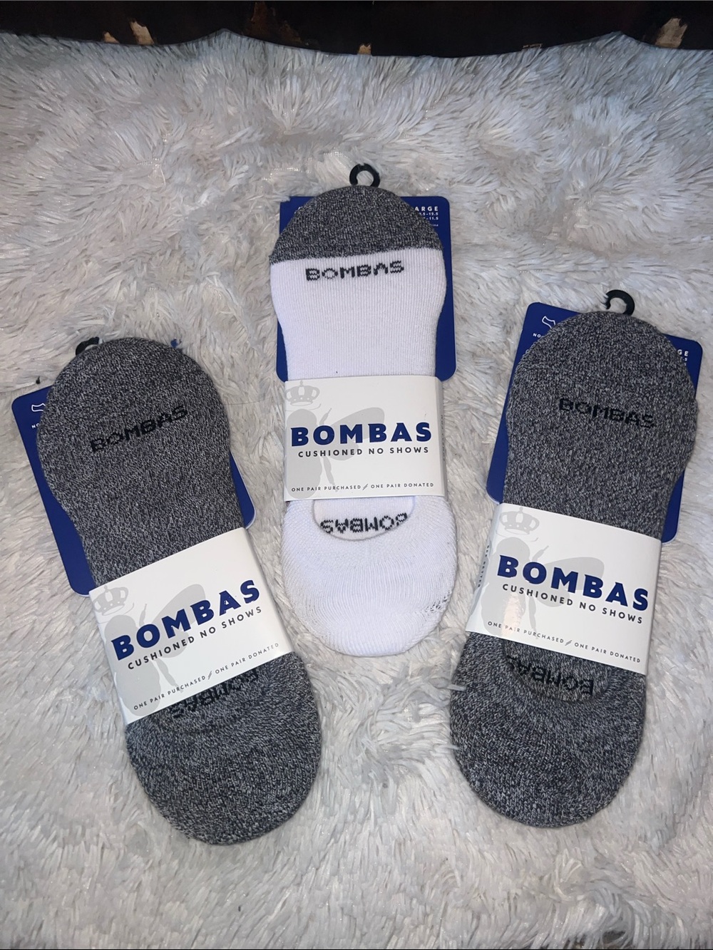 Three Pair BOMBAS CUSHIONED NO SHOWS
